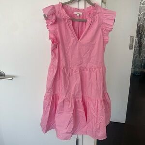 NWOT Anthropologie A Loves A Sz S Pink Ruffled Tiered Dress
